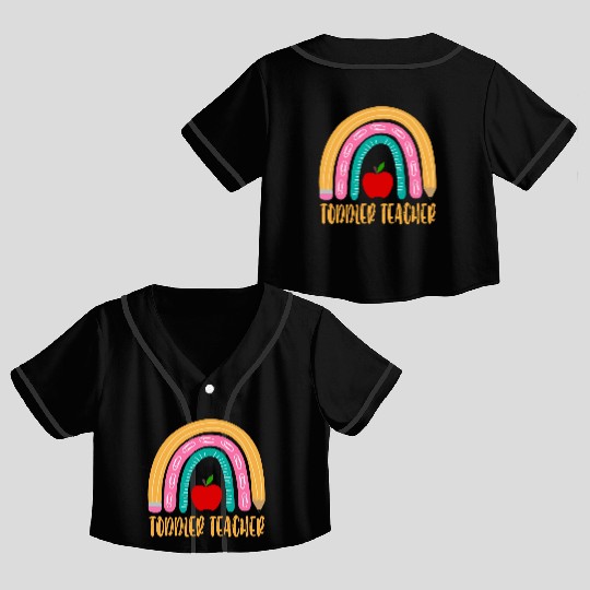 Toddler Teacher Crop Top Baseball Jerseys