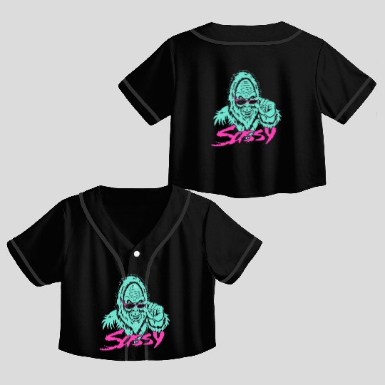 Green Sasquatch Game Crop Top Baseball Jerseys