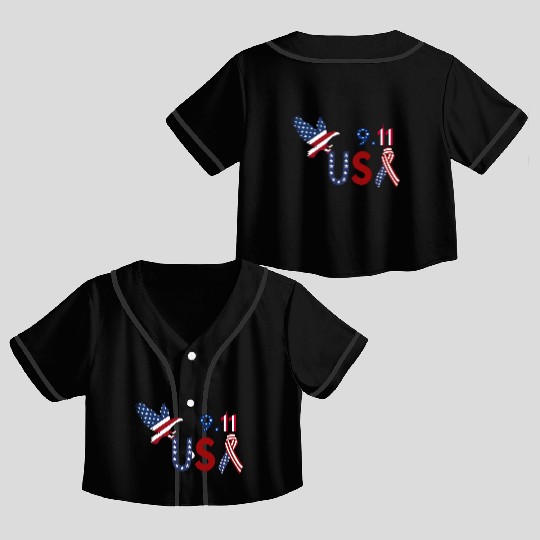 Patriot Day 9.11 Crop Top Baseball Jerseys