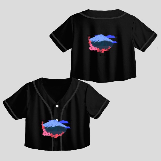 Mount Fuji Crop Top Baseball Jerseys