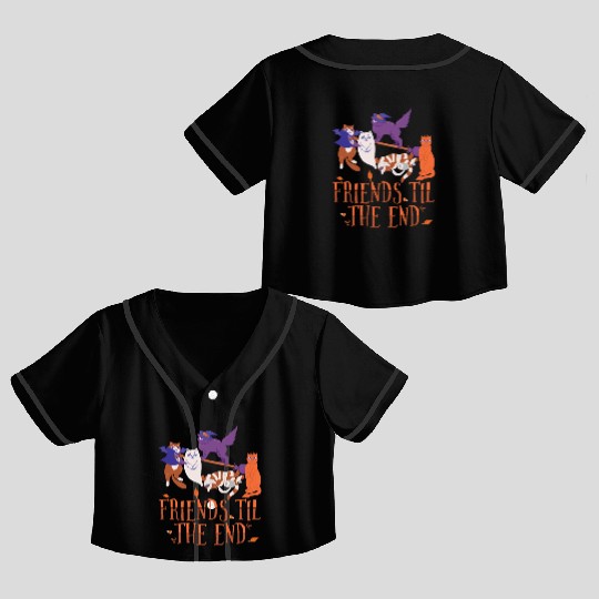 Friends Til The End, Clowder of Pussycats Crop Top Baseball Jerseys