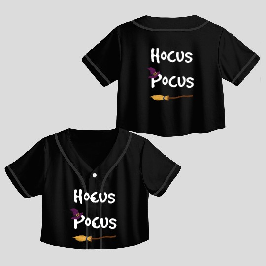Hocus Pocus Halloween Witch Crop Top Baseball Jerseys