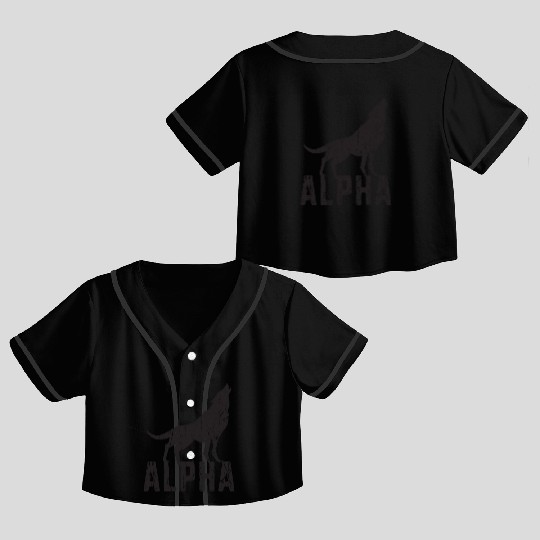 Alpha - wolf lover Crop Top Baseball Jerseys