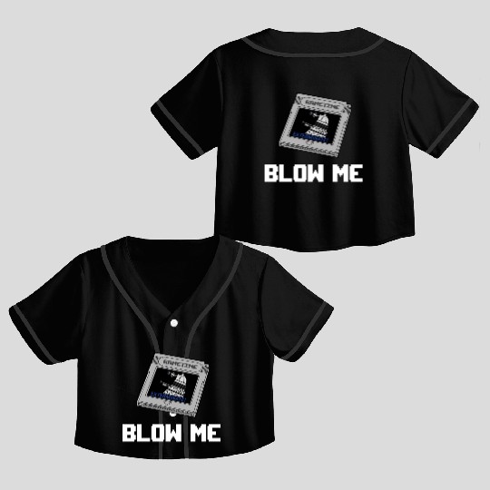 BLOW ME Crop Top Baseball Jerseys
