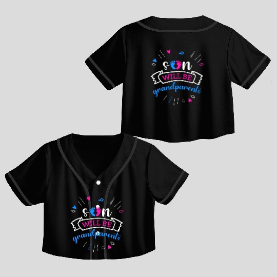 We Will Become Grandparents, Be Grandparents Crop Top Baseball Jerseys