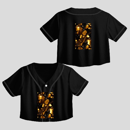 Gold nuggets Crop Top Baseball Jerseys