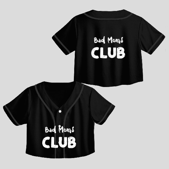 Bad Moms Club - Cheetah Crop Top Baseball Jerseys