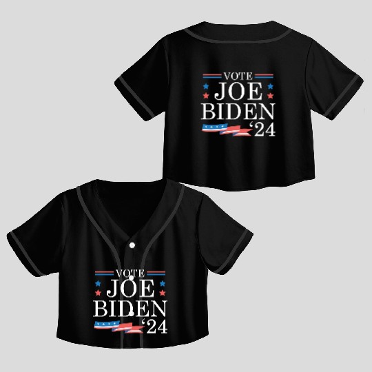 Vote Joe Biden 24 Crop Top Baseball Jerseys