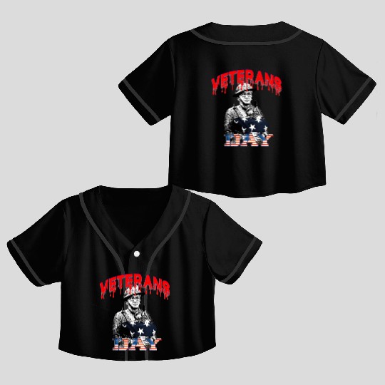 Veterans Day Crop Top Baseball Jerseys