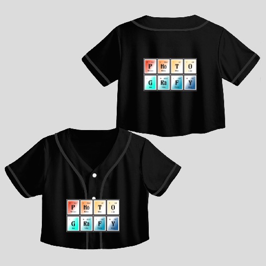 Photography | Periodic Table of Elements Crop Top Baseball Jerseys