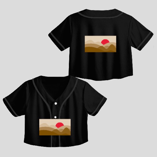 Minimalist Sun Copper Brown Crop Top Baseball Jerseys