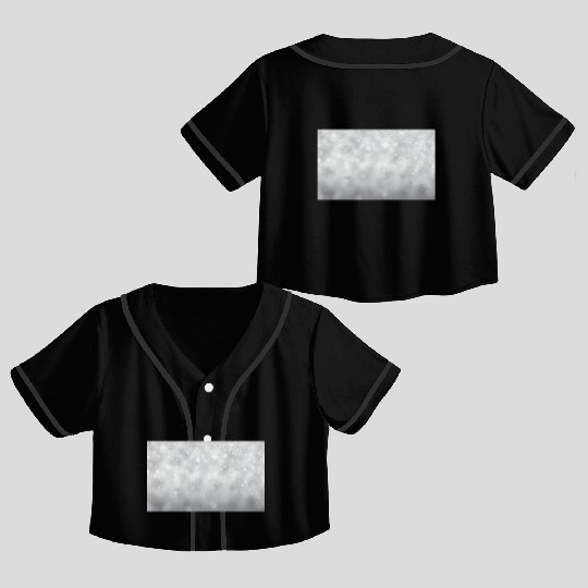 Grey Bokeh Christmas Snowflakes Crop Top Baseball Jerseys
