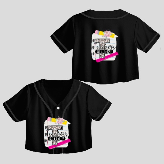 Teachers Aide Teacher Assistant Crop Top Baseball Jerseys