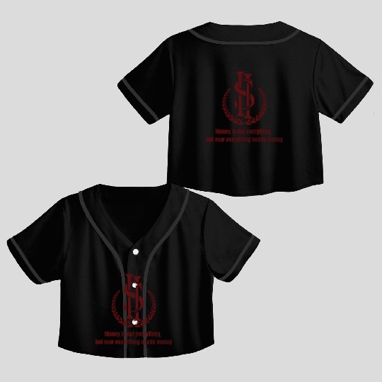 money lover Crop Top Baseball Jerseys