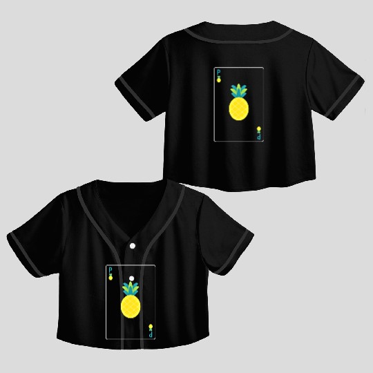 Open Faced Chinese Poker Pineapple Crop Top Baseball Jerseys