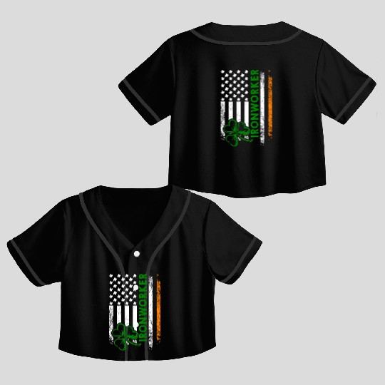 Im An Irish Ironworker Ironworker Crop Top Baseball Jerseys