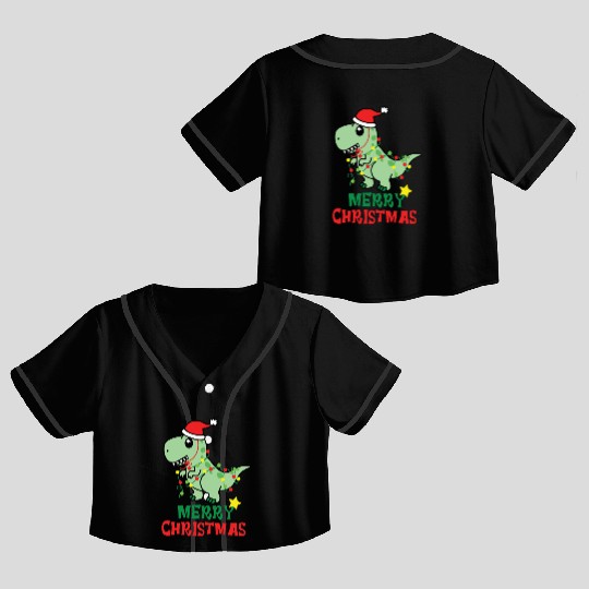Minimalist Santa Claus Crop Top Baseball Jerseys