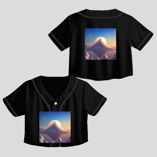 Mashup Cotton Candy Planet & The Lonely Mountain Crop Top Baseball Jerseys