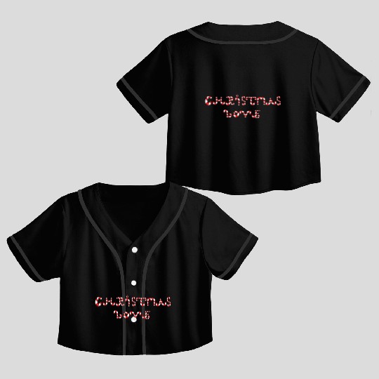 Christmas Love candy canes Crop Top Baseball Jerseys