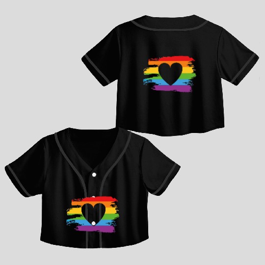 love is love Crop Top Baseball Jerseys
