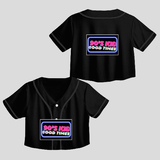 90s, forever Crop Top Baseball Jerseys