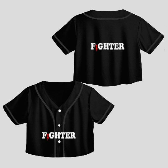Fight Depression Prevention Mental Awareness Crop Top Baseball Jerseys