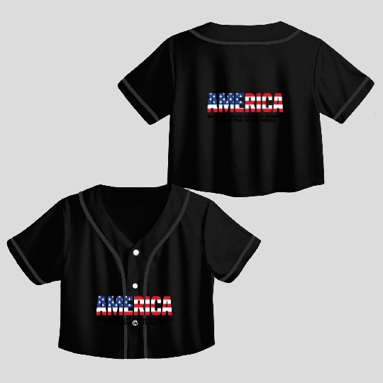 America Will Be Great Again Crop Top Baseball Jerseys