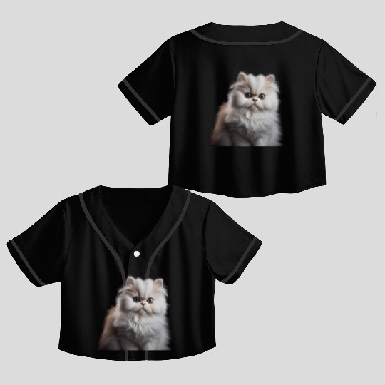 Persian Cat - A Sweet Gift Idea For All Cat Crop Top Baseball Jerseys