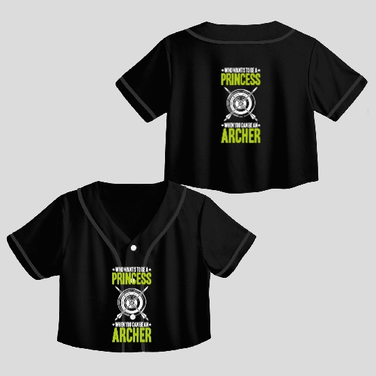 Archer Archery Bow Hunting Bowman Arrow Bow Hunter Crop Top Baseball Jerseys