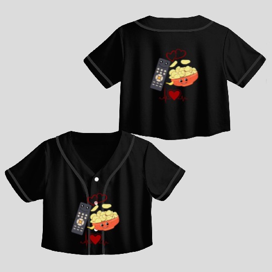 funny matching couples Crop Top Baseball Jerseys