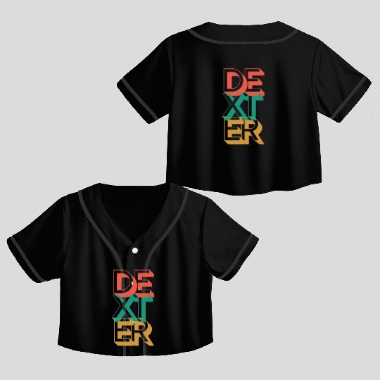 Retro Dexter Crop Top Baseball Jerseys