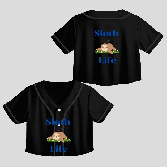 SLOTH LIFE Crop Top Baseball Jerseys