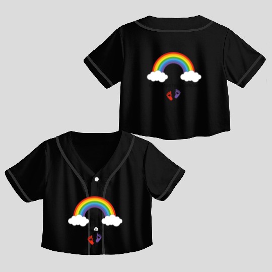 God keeps his promises Rainbow infant gown Crop Top Baseball Jerseys