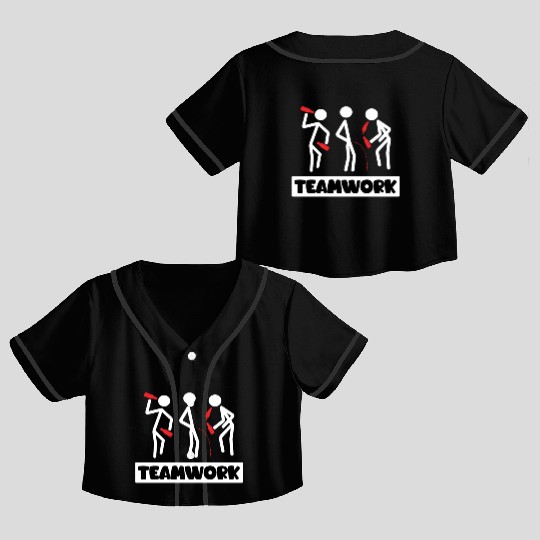 Teamwork Summer Vacation with Friends Spring Break Crop Top Baseball Jerseys