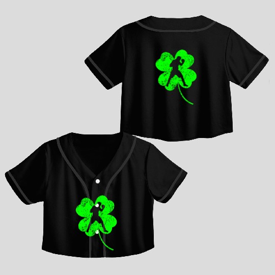 Boxer St. Patrick's day shamrock Crop Top Baseball Jerseys