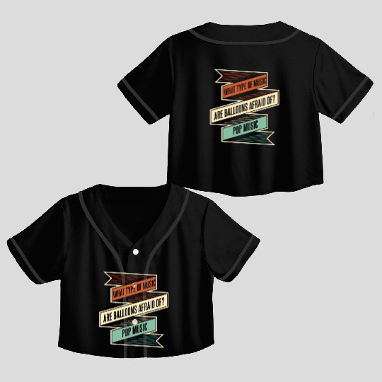 Music Teacher Funny Crop Top Baseball Jerseys