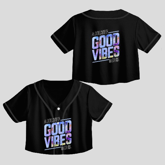 Addicted to Good V bruh! aesthetic quotes Crop Top Baseball Jerseys