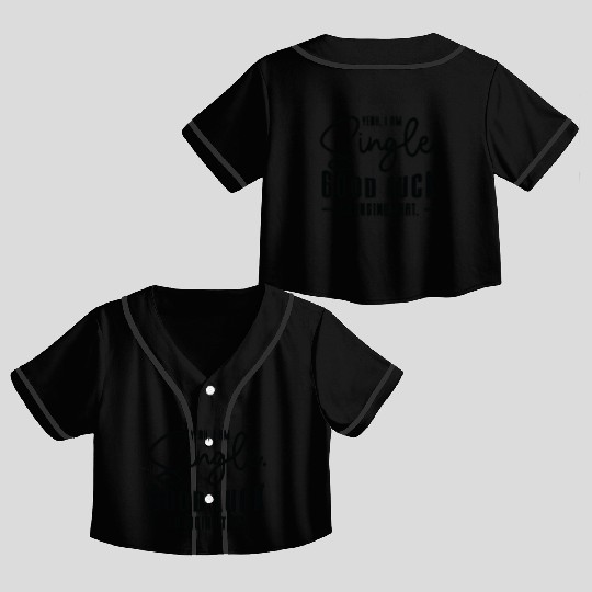 Single Relationship Independent Typography Single Crop Top Baseball Jerseys