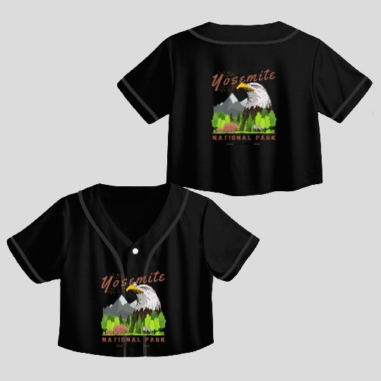 Yosemite National Park Crop Top Baseball Jerseys