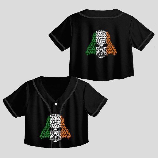 Darth Vader Saint Patricks Day Crop Top Baseball Jerseys
