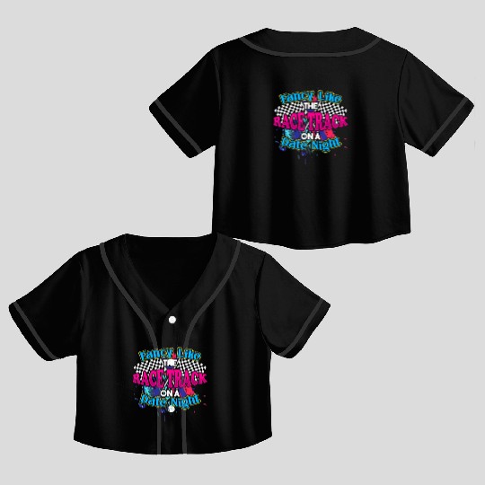Fancy Like The Race Track On A Date Night Vintage Crop Top Baseball Jerseys