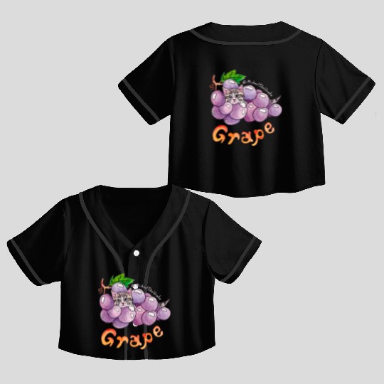 Grape Crop Top Baseball Jerseys