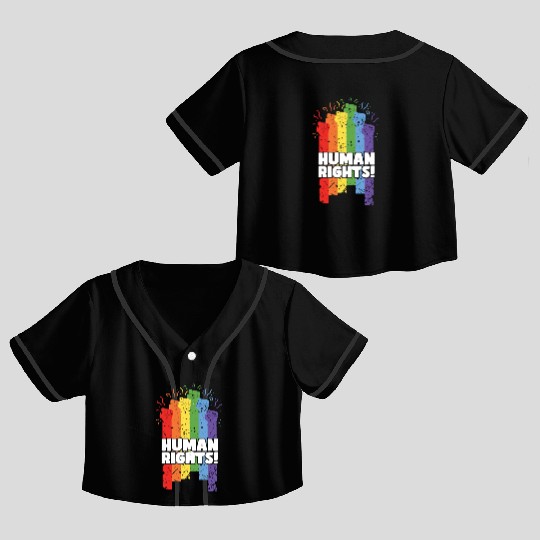 Pride LGBTQ. Human rights Crop Top Baseball Jerseys