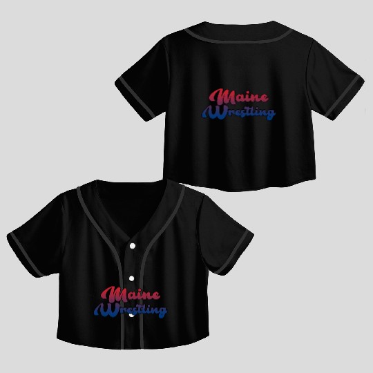 Maine Wrestling Crop Top Baseball Jerseys