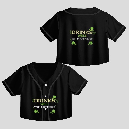 Drinks Well With Others Crop Top Baseball Jerseys
