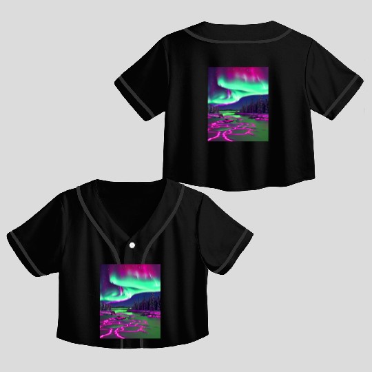 Northern Lights Crop Top Baseball Jerseys