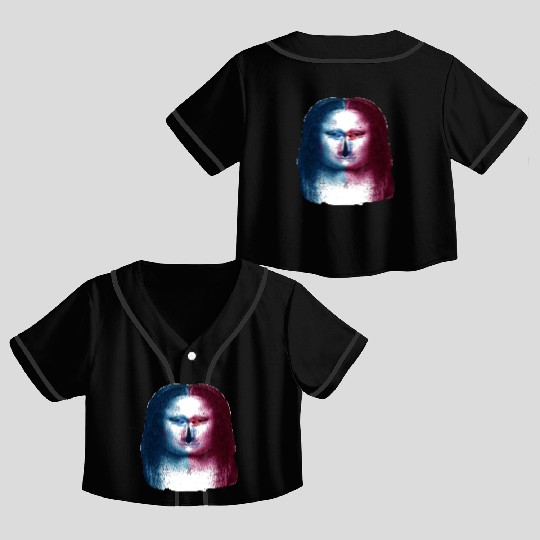 Monalisa Concept Leonardo Da Vinci Crop Top Baseball Jerseys