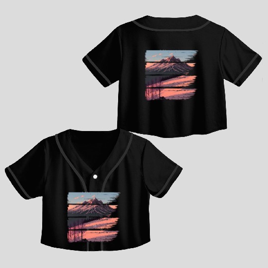 Sunrise Mountain Crop Top Baseball Jerseys