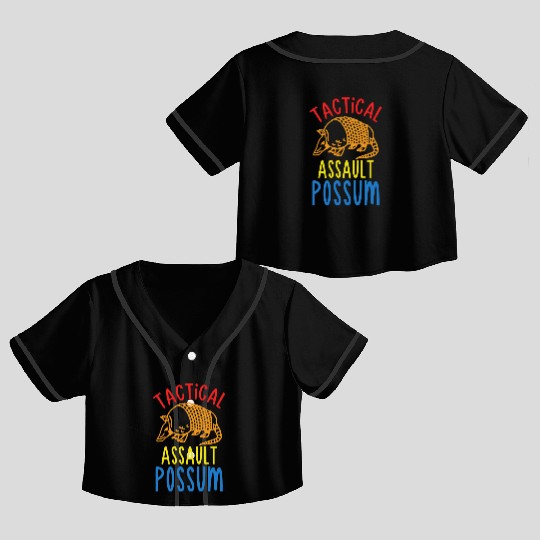 tactical assault possum Crop Top Baseball Jerseys