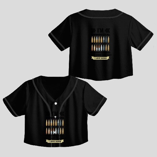 I'm Ammosexual Crop Top Baseball Jerseys